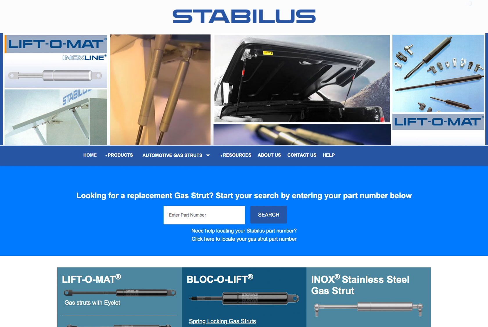 Stabilus Australia Ecommerce website